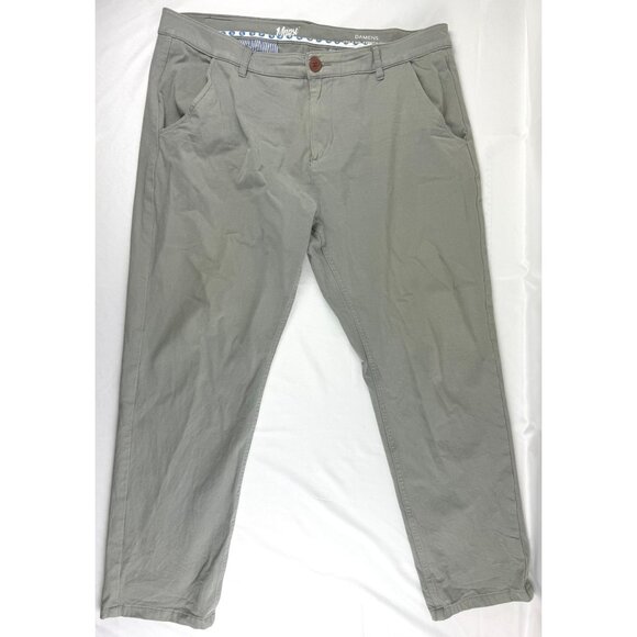 Mugsy Pants Mens 38x30 Damens Chinos Stretch Gray Straight Comfort K4PNDA - Picture 1 of 10